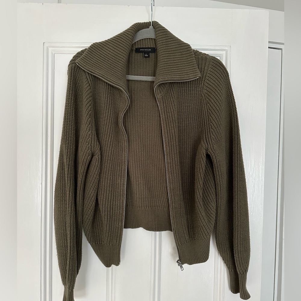 Ann Taylor Zip Sweater Jacket